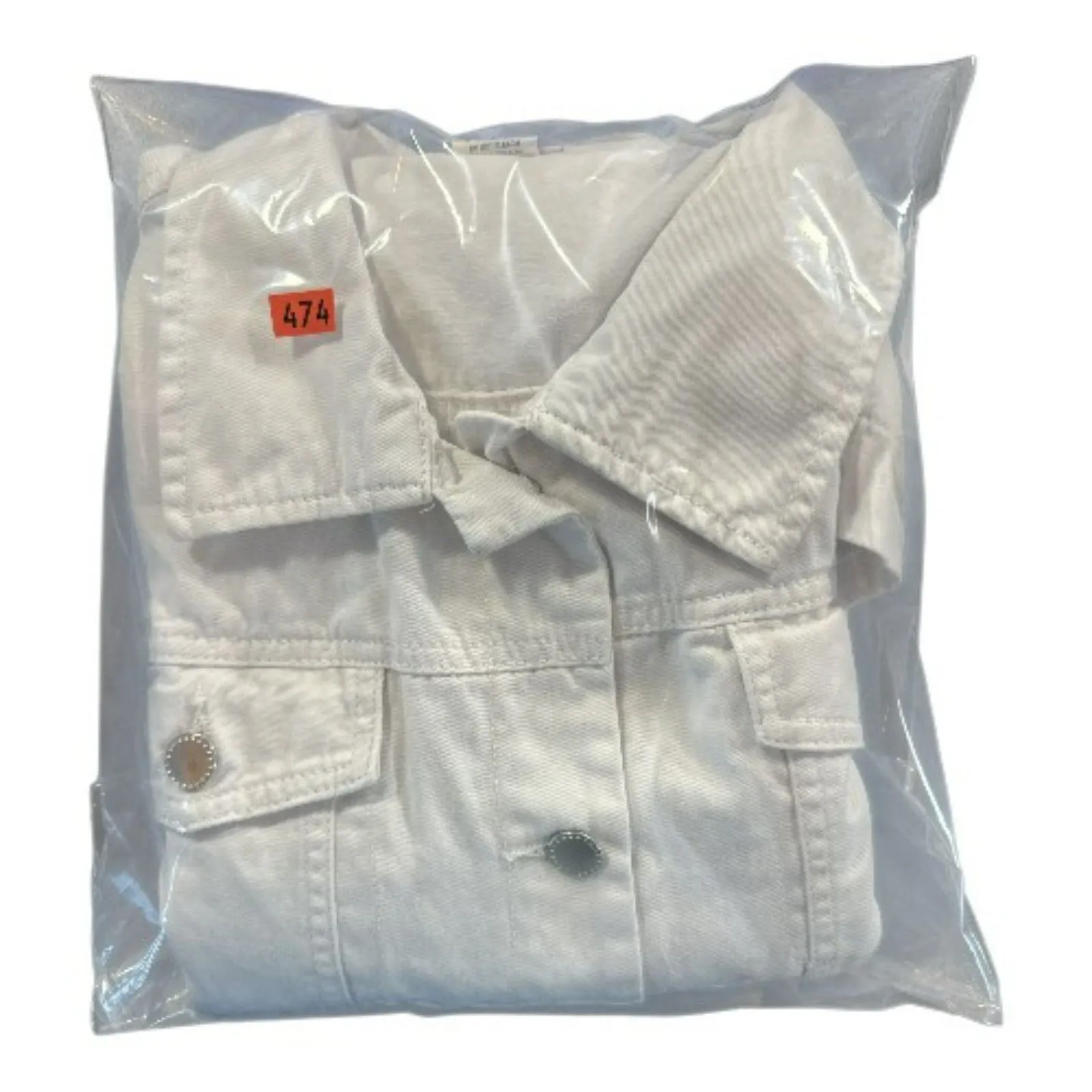 American Sweetheart‎ White Denim Jacket Size XL - Image 6
