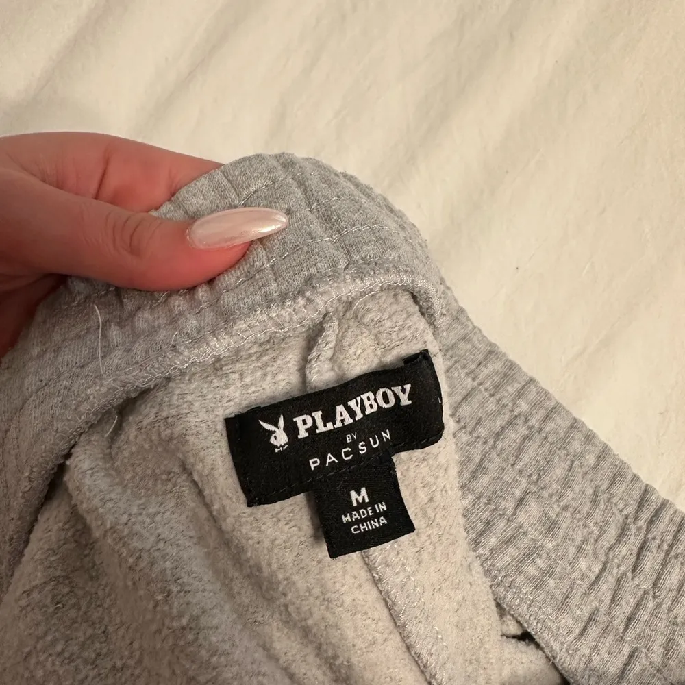 PLAYBOY Gray Athletic Shorts with Elastic Waistband - Image 4