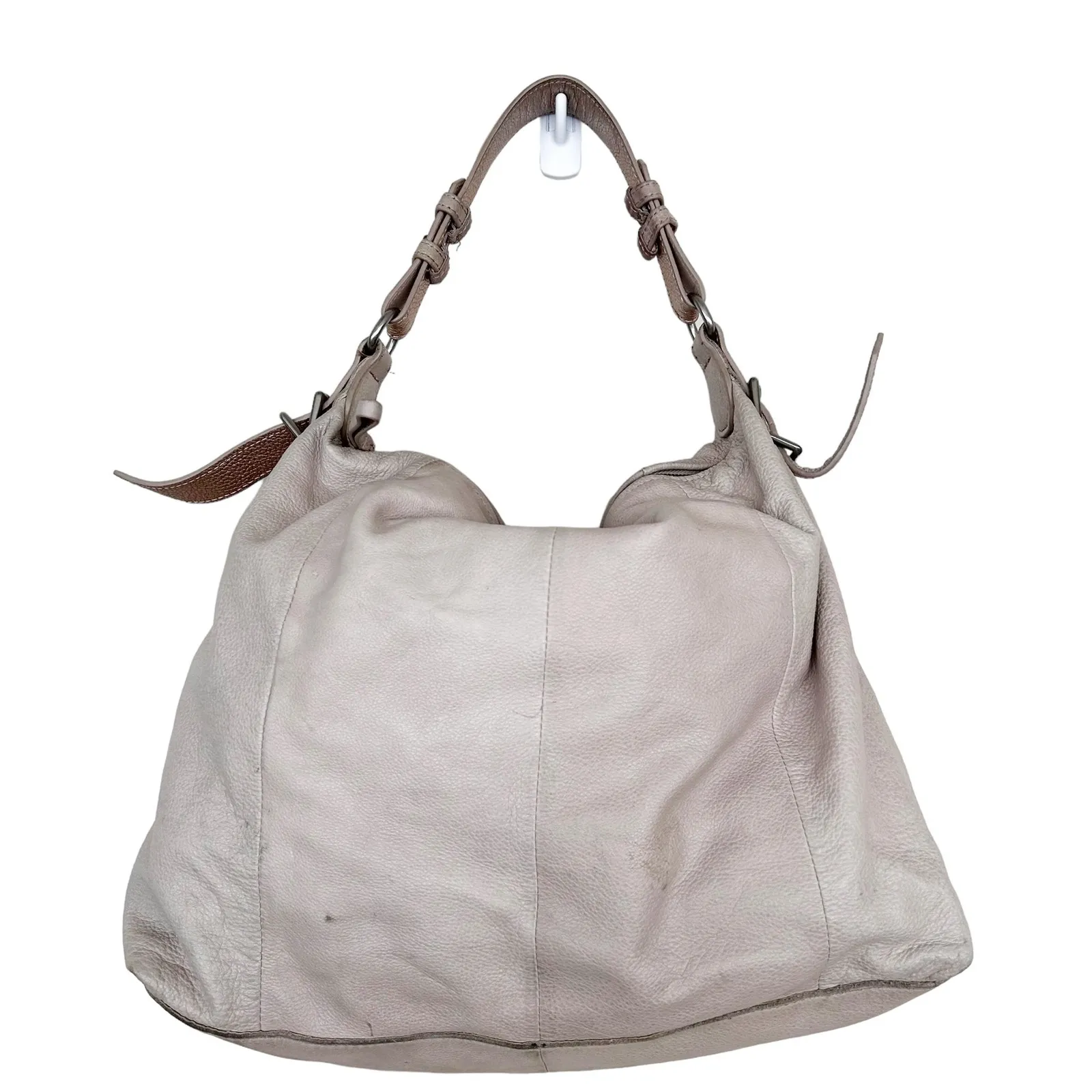 Liebeskind Berlin Cream Leather Hobo Bag - Image 5
