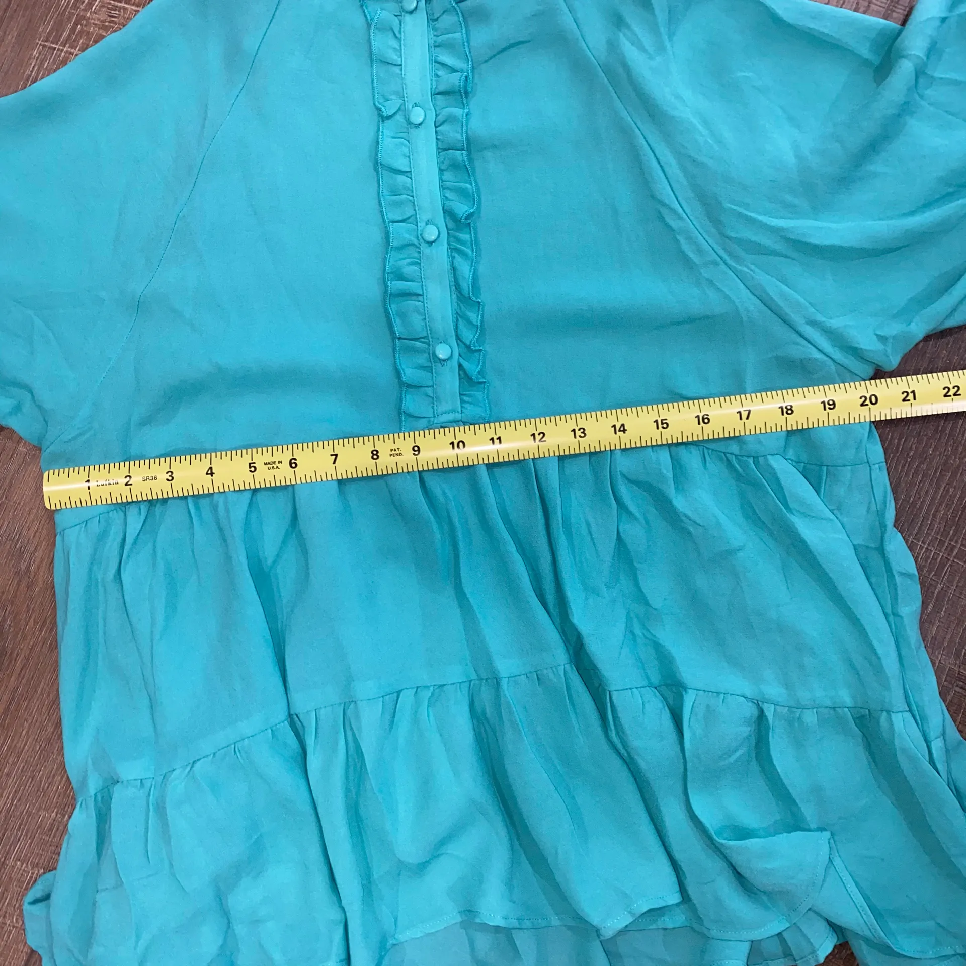 easel Blue Ruffle Top Women’s Small - Image 6