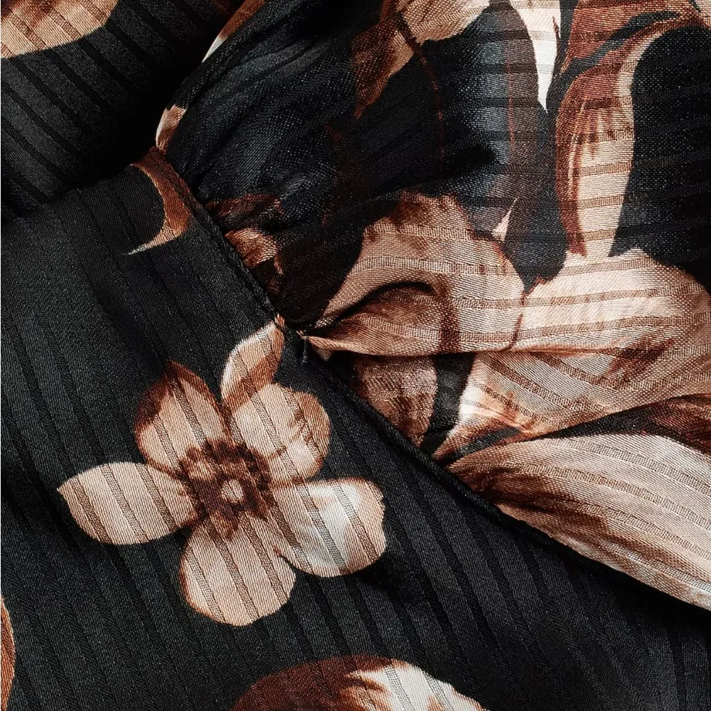 NWT Express Floral Surplice Ruffle Hi-Lo Maxi Dress - Image 5