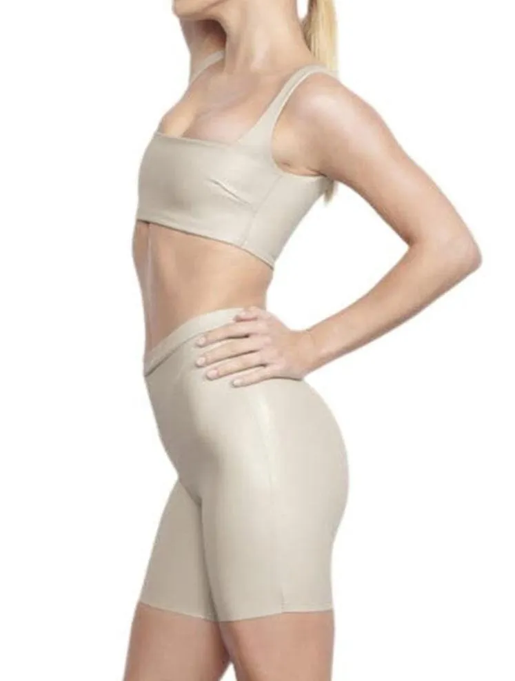 Skims faux leather biker shorts color shell size 4X - Image 9