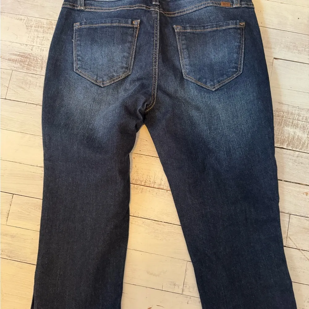 1822 Dark Blue  Cropped Jeans with Vintage Look - Image 6