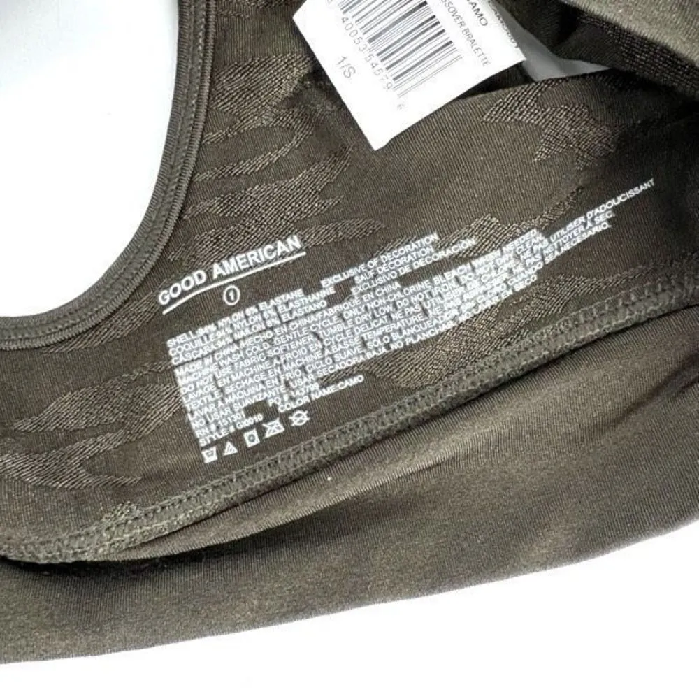 NWT Good American Women's Active Intimate Bikini Set Sports Bra Camouflage Small - Image 14