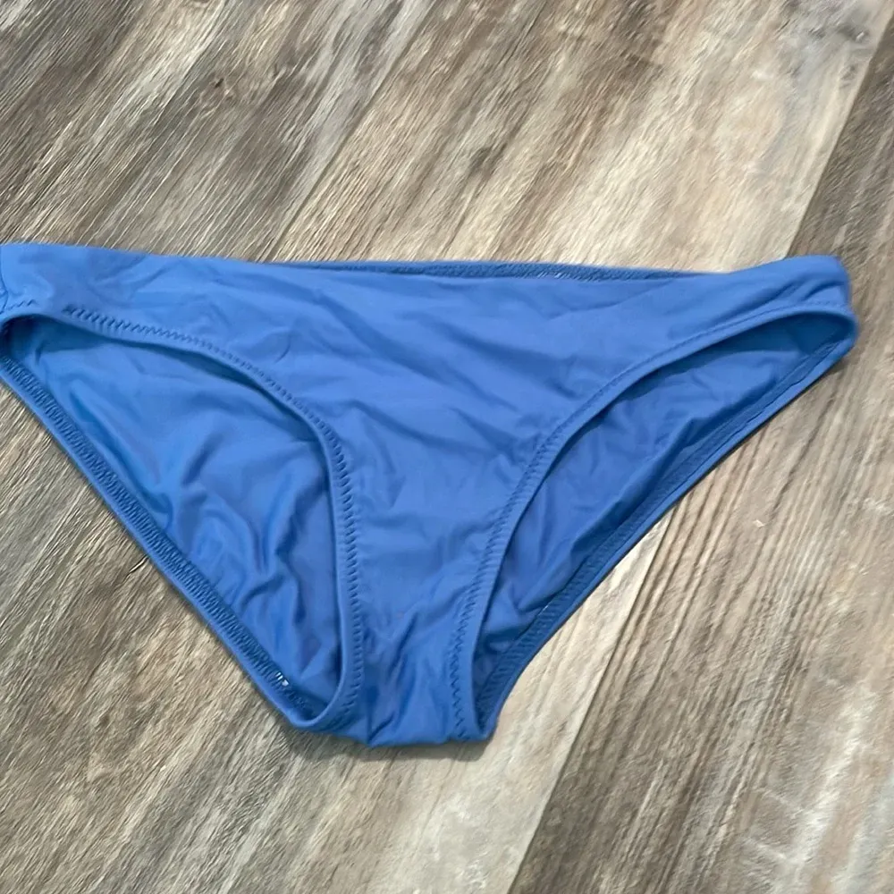 Helen Jon Nantucket Sweetheart Halter Bikini Top Medium Solid Blue Bottom White - Image 8