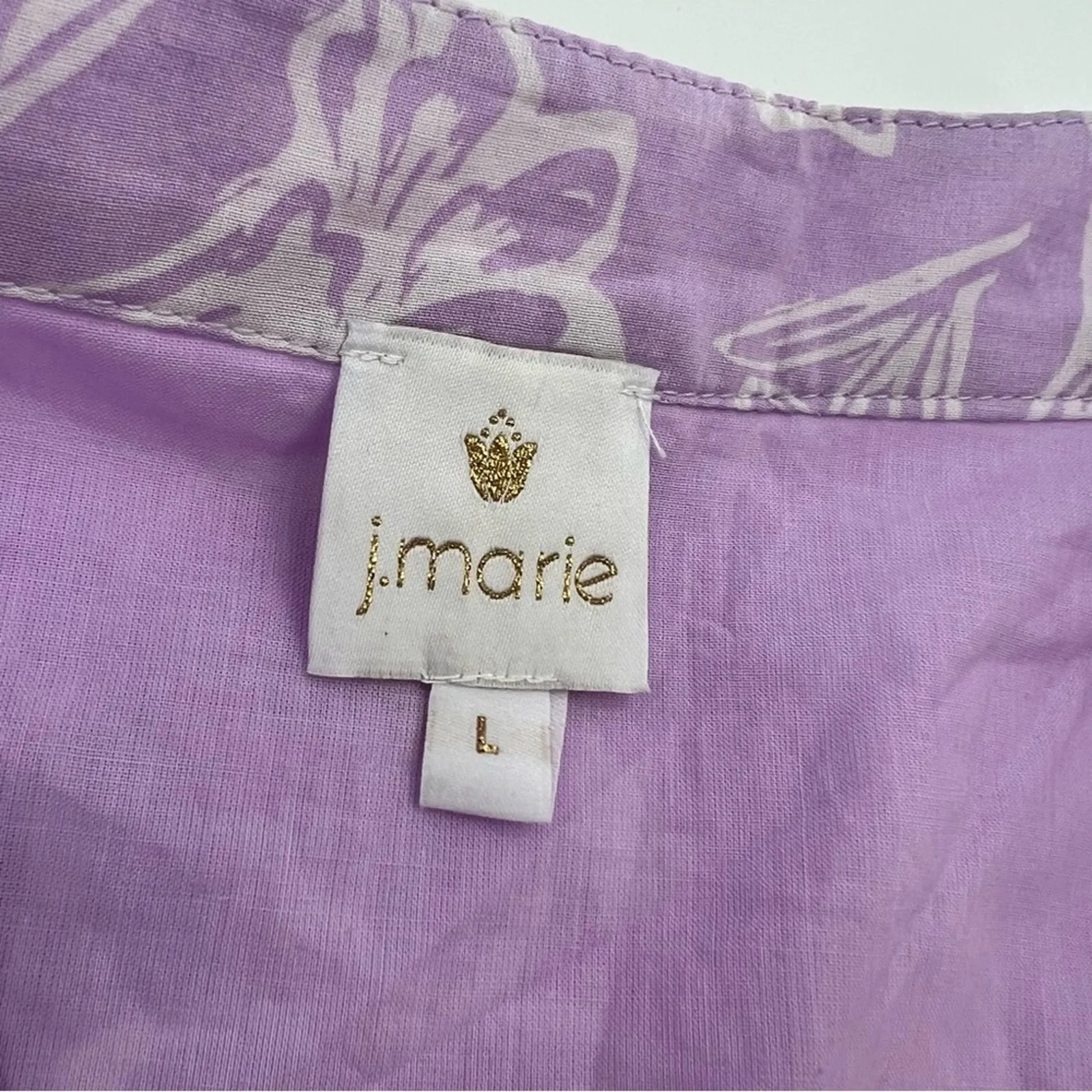 NWT J.Marie The Vivian Shirt Dress purple sz L Size L - Image 9