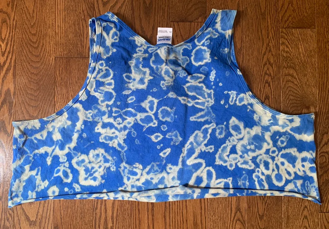 Dilly Dilly Funky Tye Dye Crop Top Blue Size XXL - Image 2