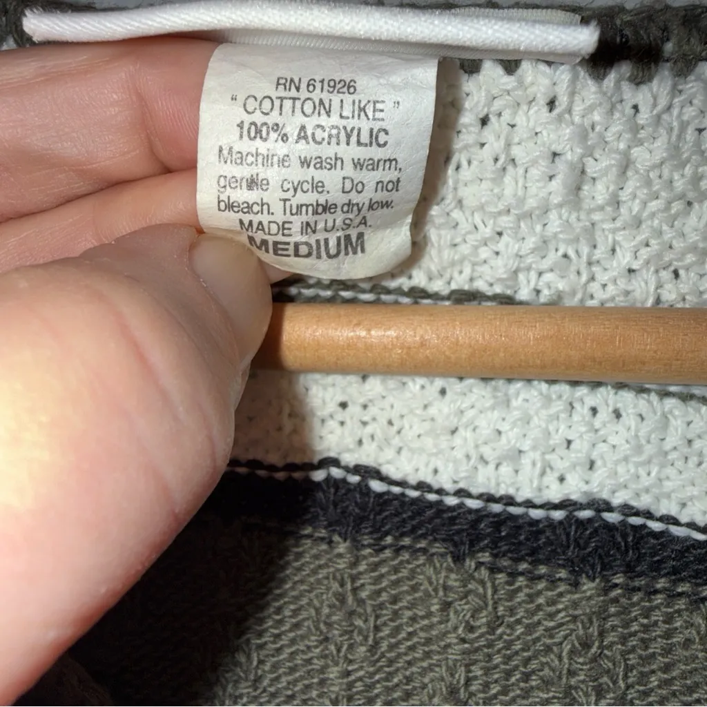 vintage croft and barrow Textured Stripe Short Sleeve Button Down Medium - Image 4