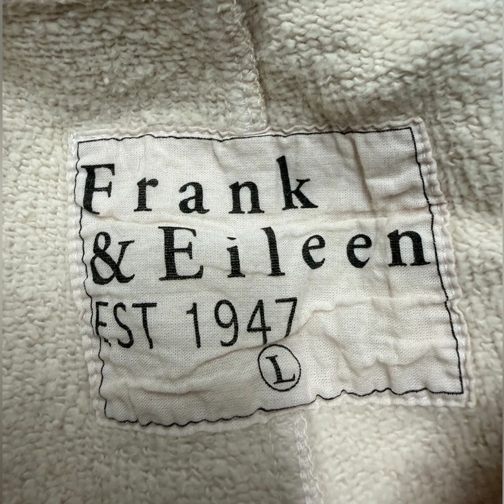 Frank & Eileen Pants Large Pink Catherine Cropped Triple Fleece $198 Sweatpants - Image 2