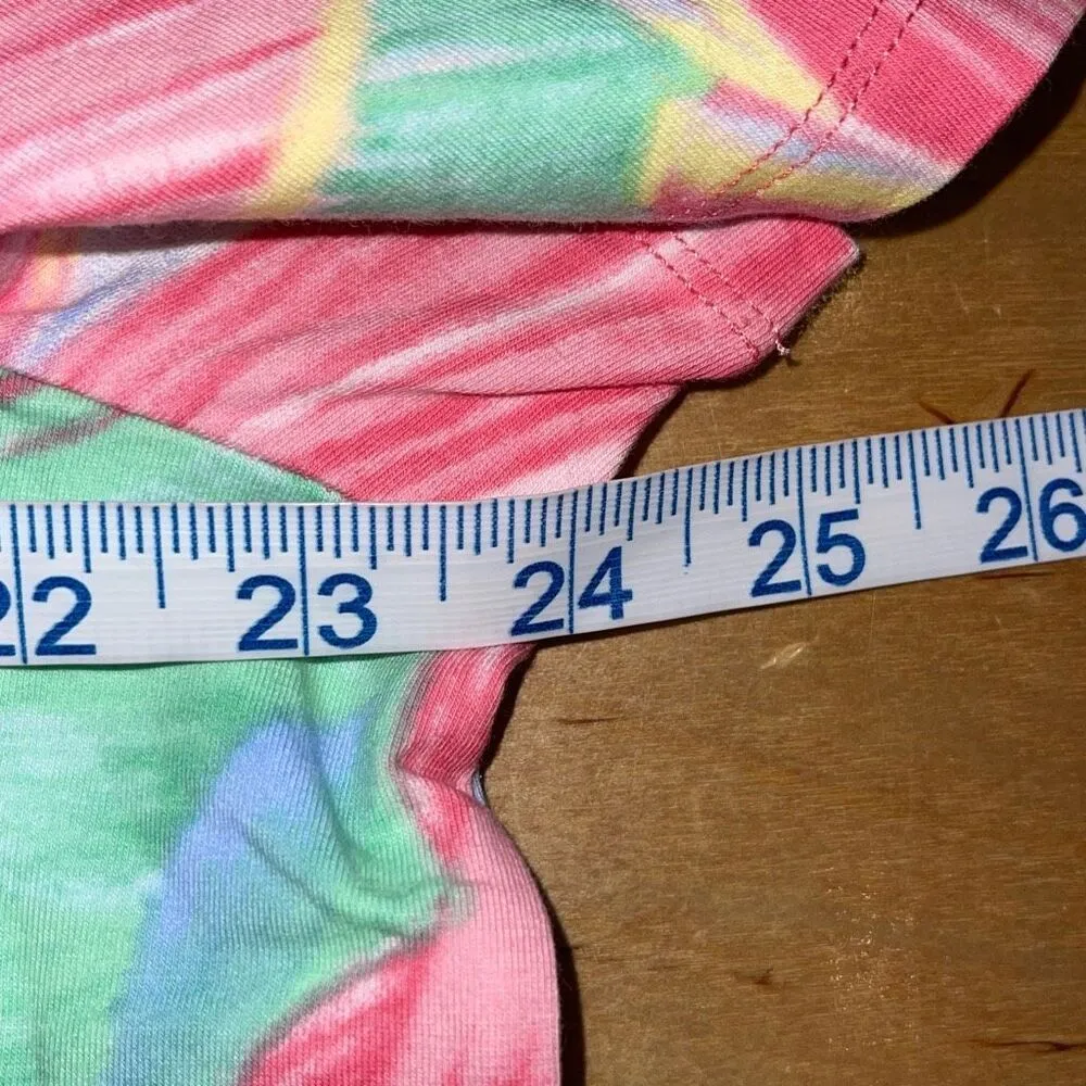 Talbots Tropical Print Short Sleeve Tee Shirt Top Crewneck‎ Size 2X Pink Green - Image 6