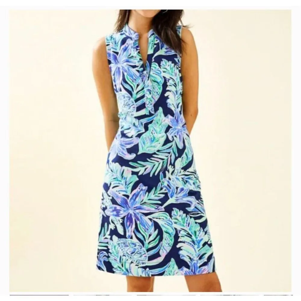 Lilly Pulitzer NWOT Sherryn Shift Dress  Navy Ready Set Gecko Small - Image 3