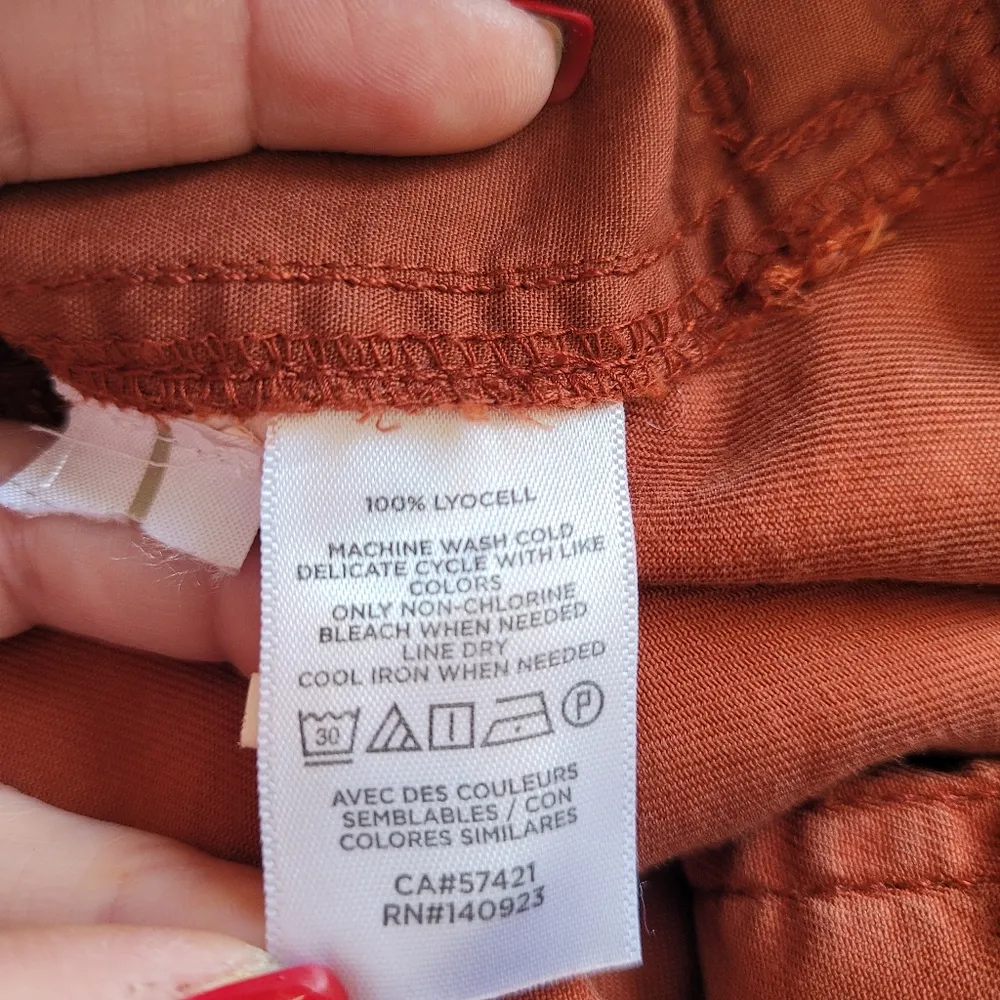 LOFT PaperBag Waist Rust Shorts - Image 8