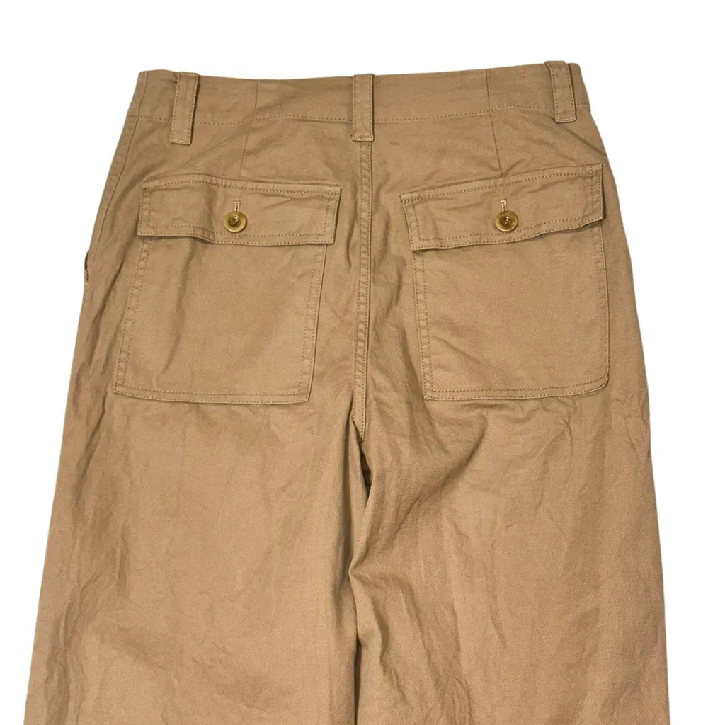 Jenni Kayne NWOT Ranger Trousers Crop Tan Italian Cotton Pants 4 Utility $325 - Image 6