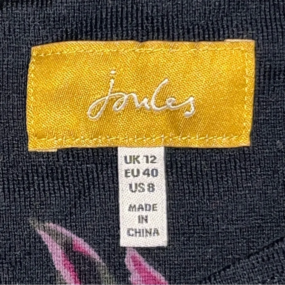 Joules Striped Floral 3/4 Sleeve Riviera Dress Size 8 - Image 10