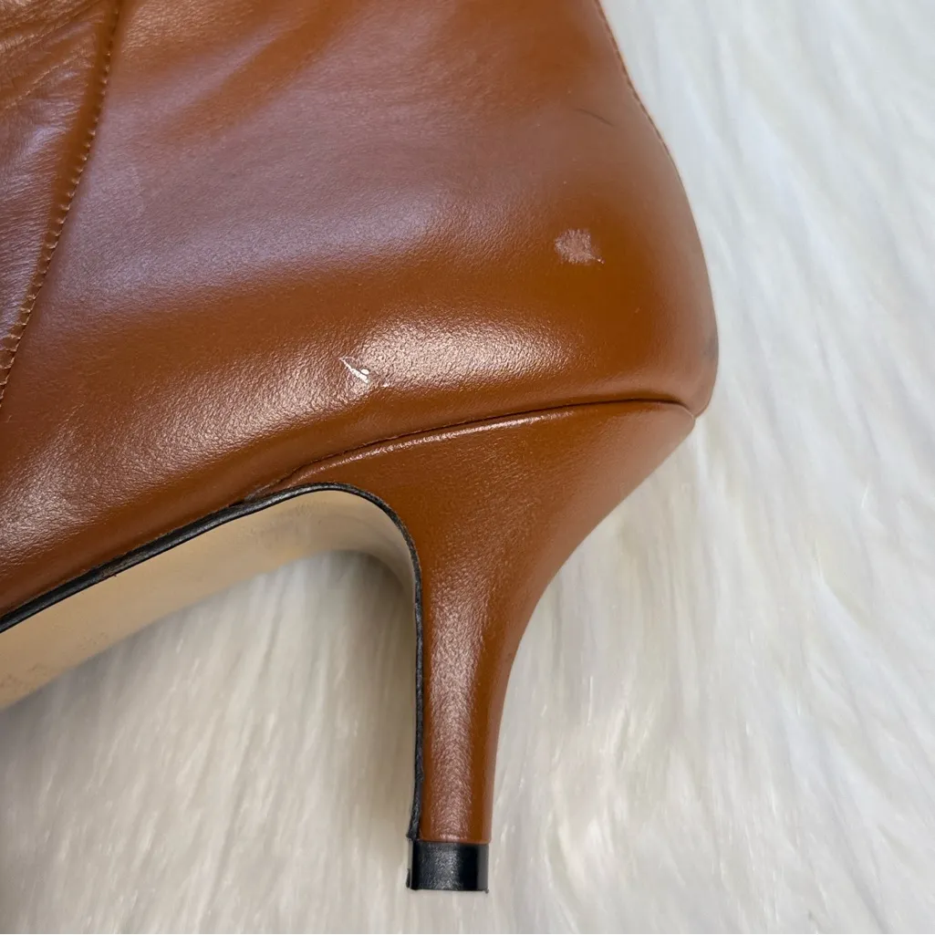 Souliers Martinez Brown Elena 60 mm Knee High Boots Tan Size 7 - Image 12