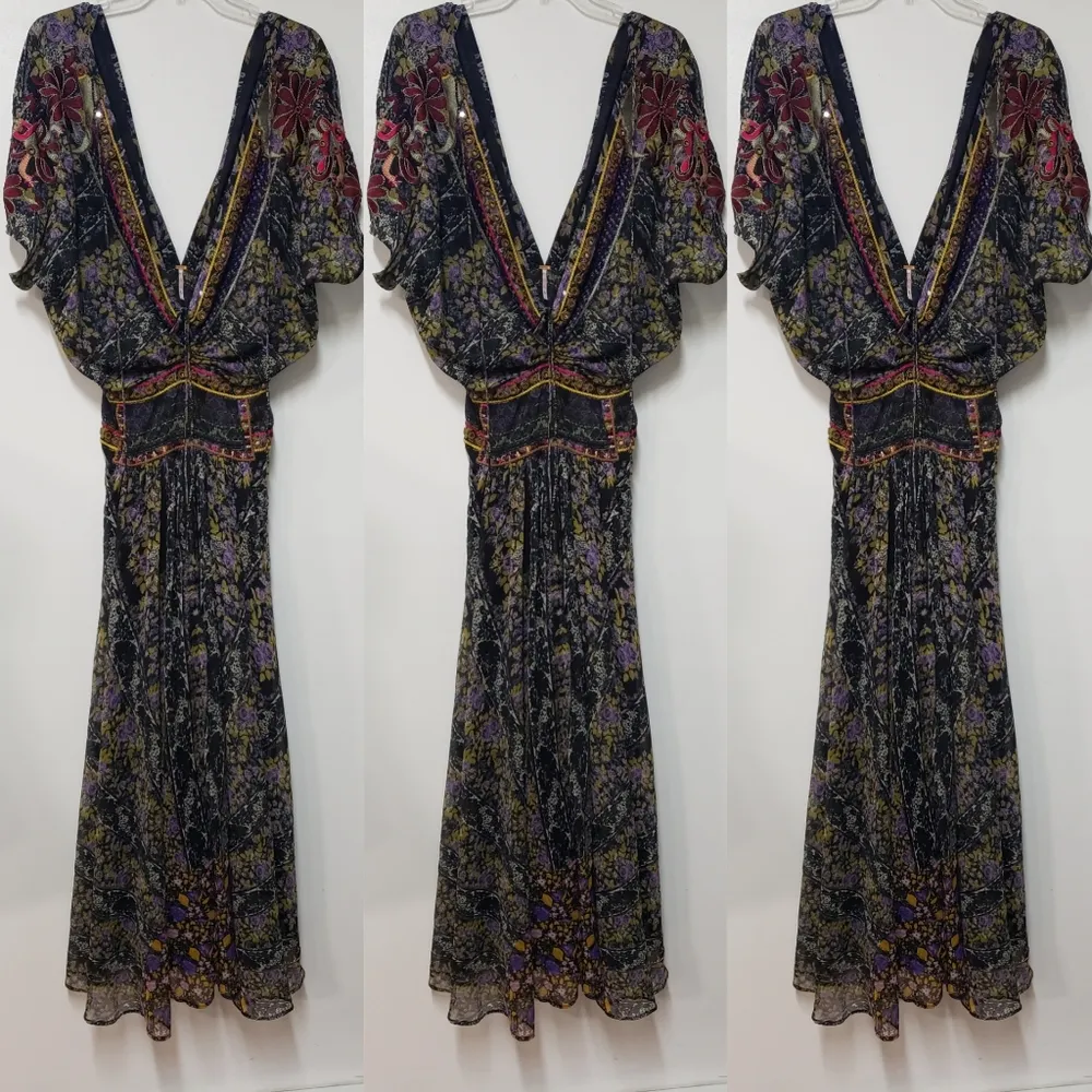 Free People Furnished Floral Maxi Dress Si… - Image 5