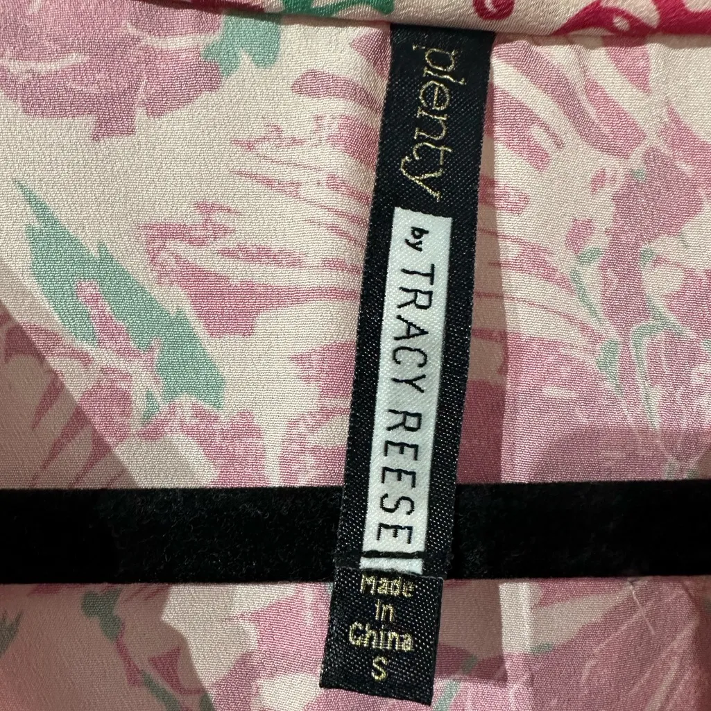 Tracy Reese Red and Green Floral Blouse S - Image 6