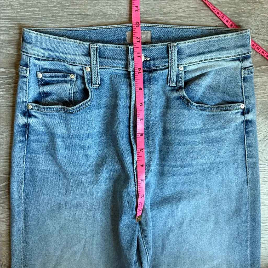 MOTHER The Rambler Zip High Rise Ankle Straight Jeans in County Line 28 Blue - Image 8