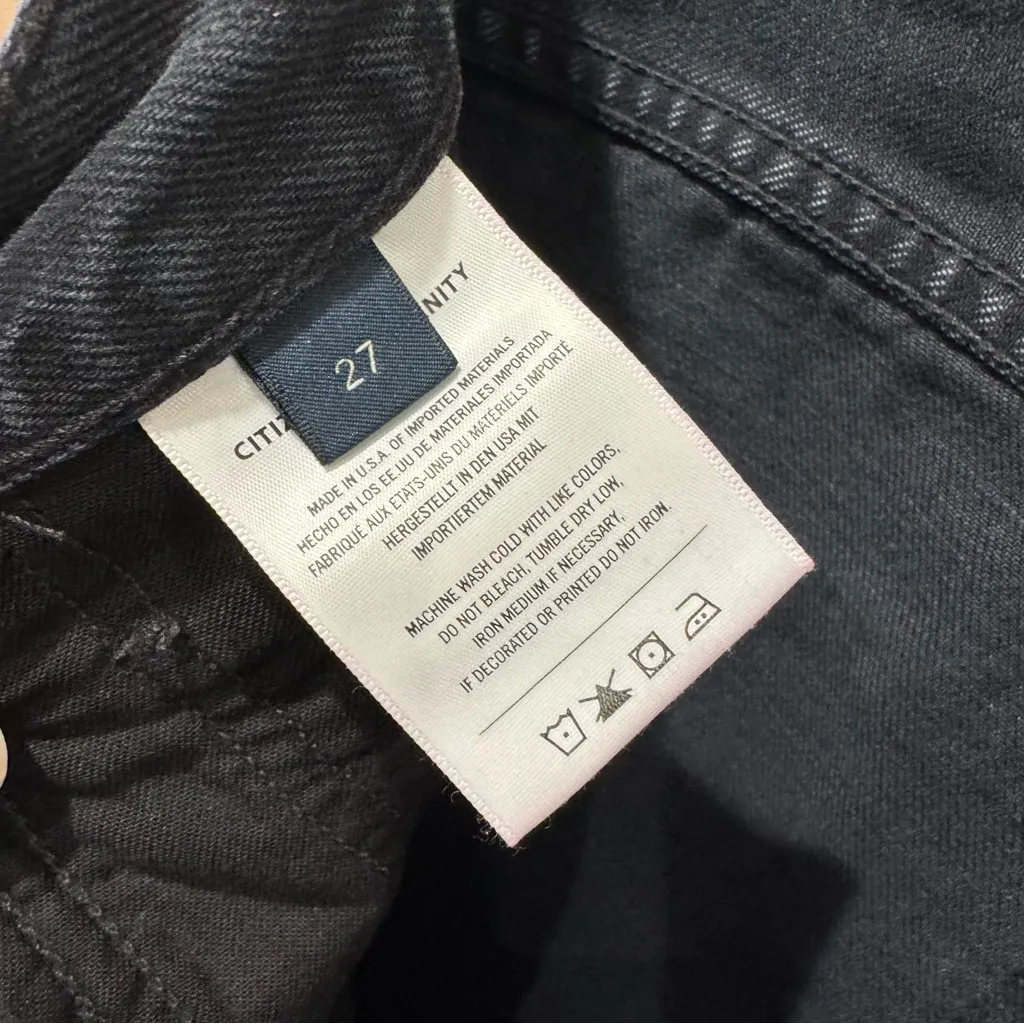 Citizens of Humanity Size 27 Marlowe High Rise Black Cut Off Shorts - Image 6