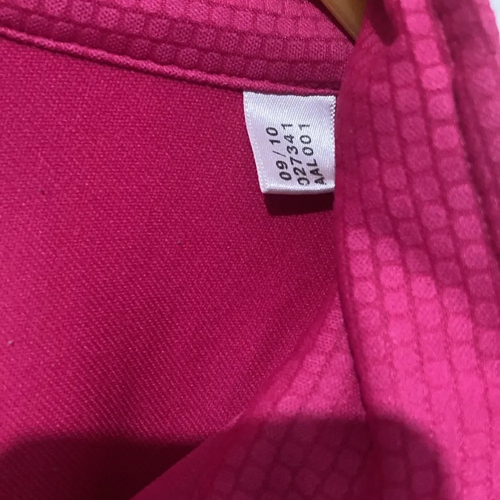 Adidas Pink 1/4 Zip Long Sleeve Reflective Back Pullover Workout Top Medium - Image 3