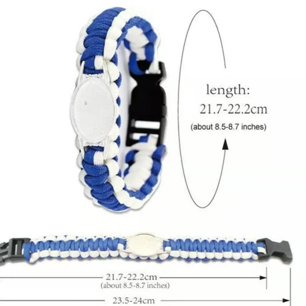 MLB NY New York Mets Baseball Orange and Blue Women's Paracords Bracelet - Image 4