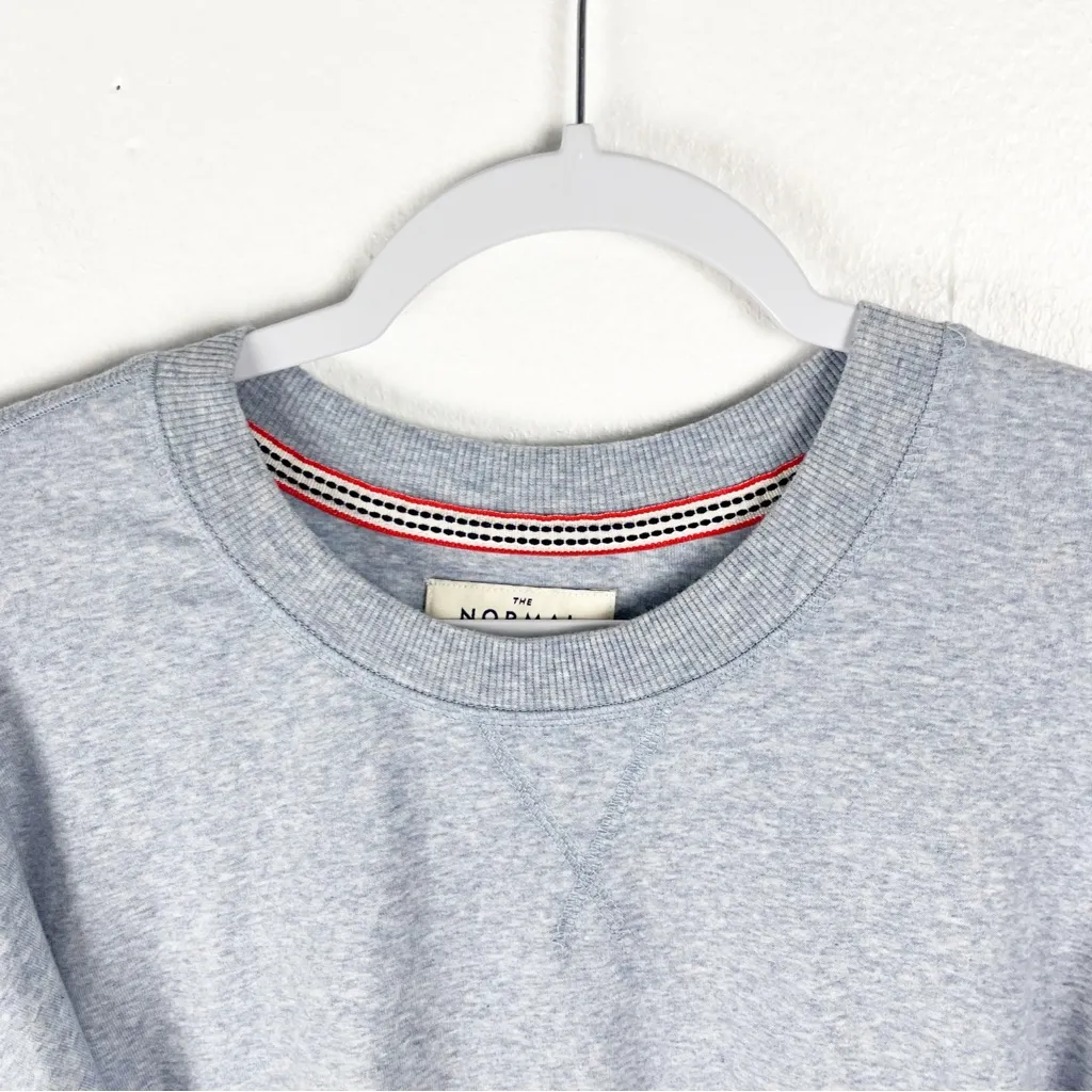 THE NORMAL BRAND Light Blue Long Sleeves Accent Hem Button Henley Top Medium - Image 5