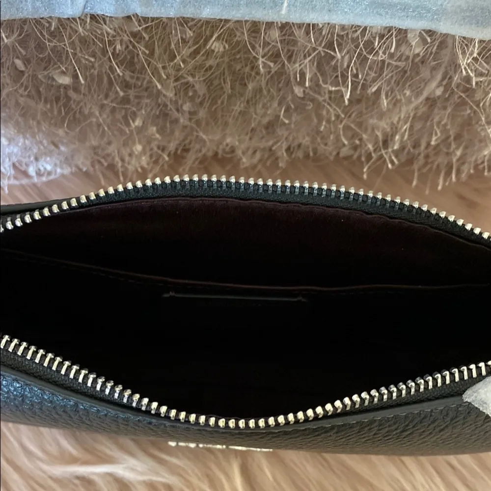 MWT Coach Black Leather Shoulder Bag with Minimalist Design - Image 4