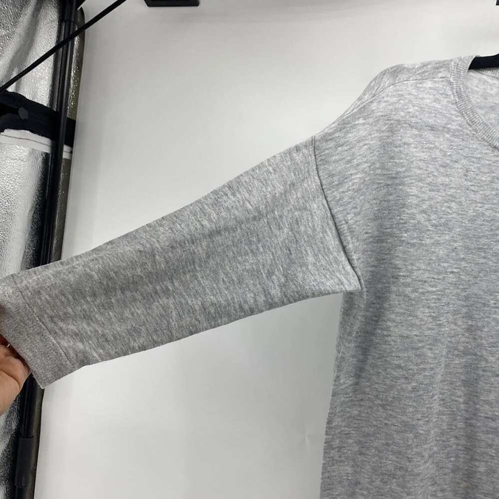 Eileen Fisher merino wool alpaca blend dress tunic side slit sz S gray - Image 5