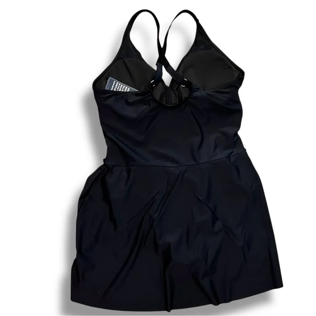 NEW! Blooming Jelly Swim Dress 1 Pc Tummy Control Modest Criss Cross Black XXL - Image 3