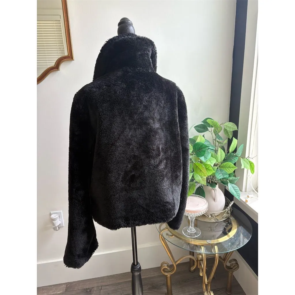 Charlie Holiday Women's Black Faux Fur‎ Jacket Size 6 - Image 3