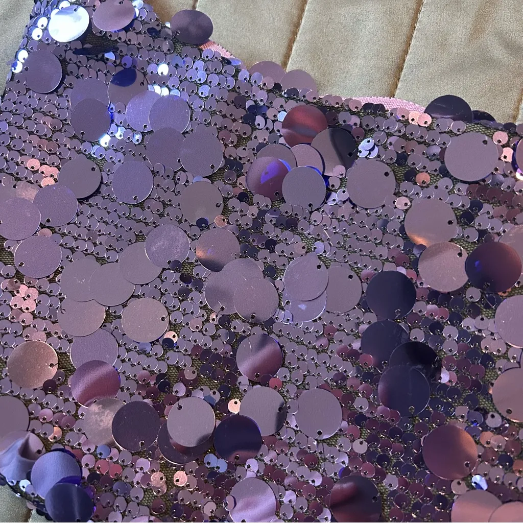 Sequin Purple Shoulder Bag - Image 2