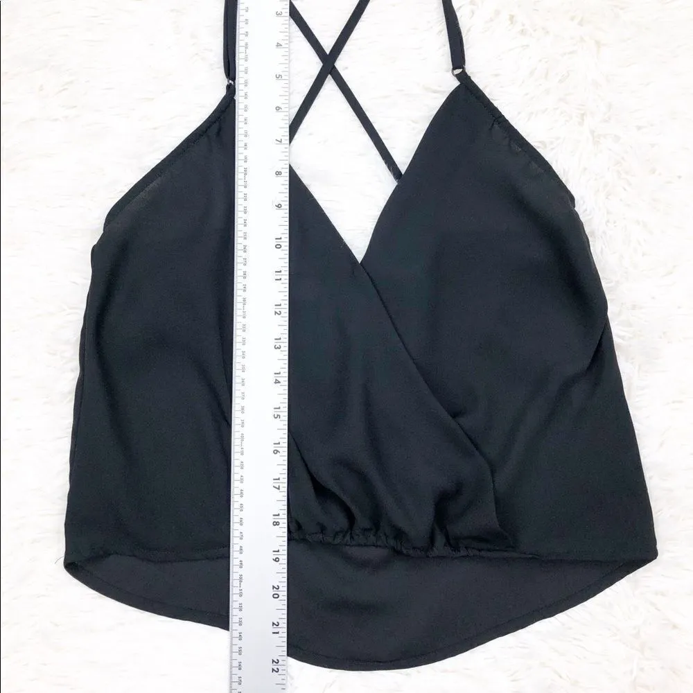 Nicki Minaj  Black Spaghetti Strap Flowy Crop Top Size XS - Image 3