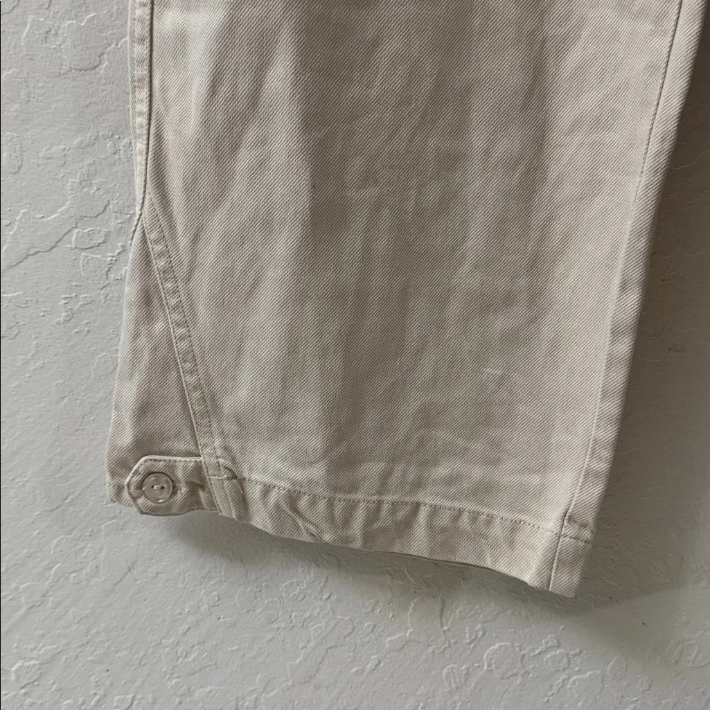 Young Fabulous & Broke Cream Tan Cargo Straight Leg Pants Medium - Image 3