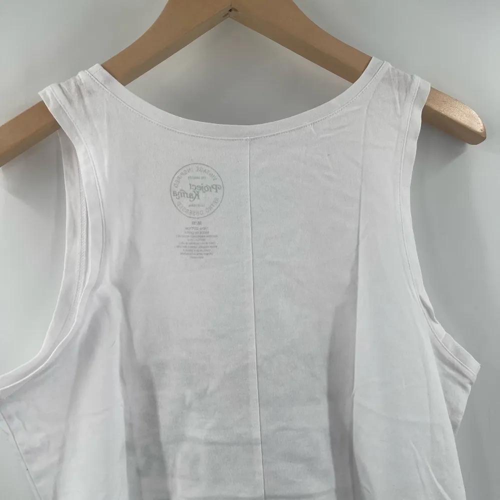 PROJECT KARMA Tank Size Medium Crazy Mother Trucker White Black Country Western - Image 7