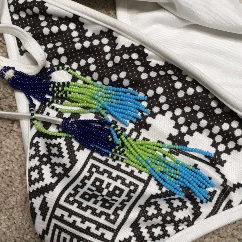 ROCOCO SAND side tie bikini bottoms. NWT Black Size L - Image 8