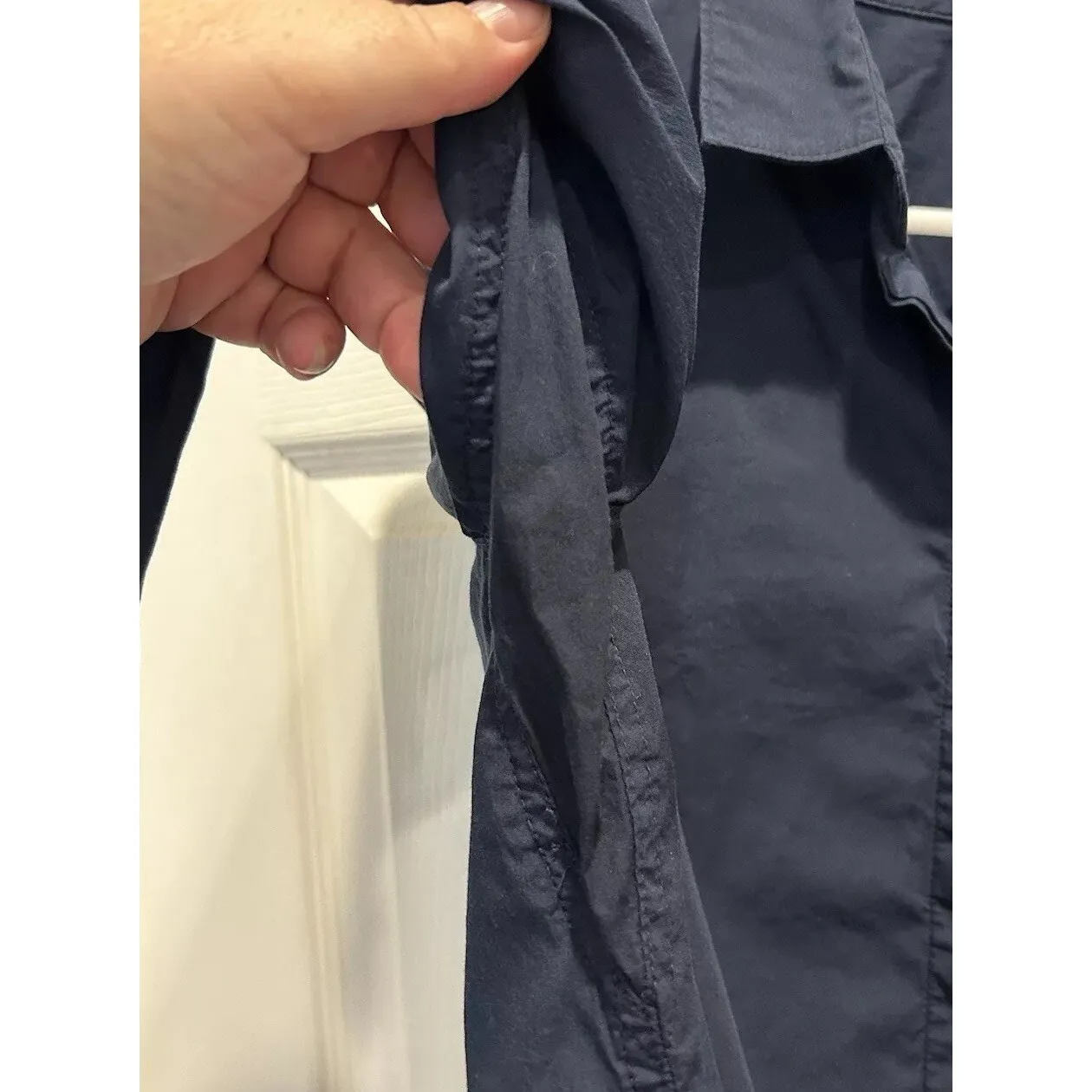 Duluth Trading Co Womens Long Sleeve Button Down Shirt Blue L Hiking Gorpcore Size L - Image 9