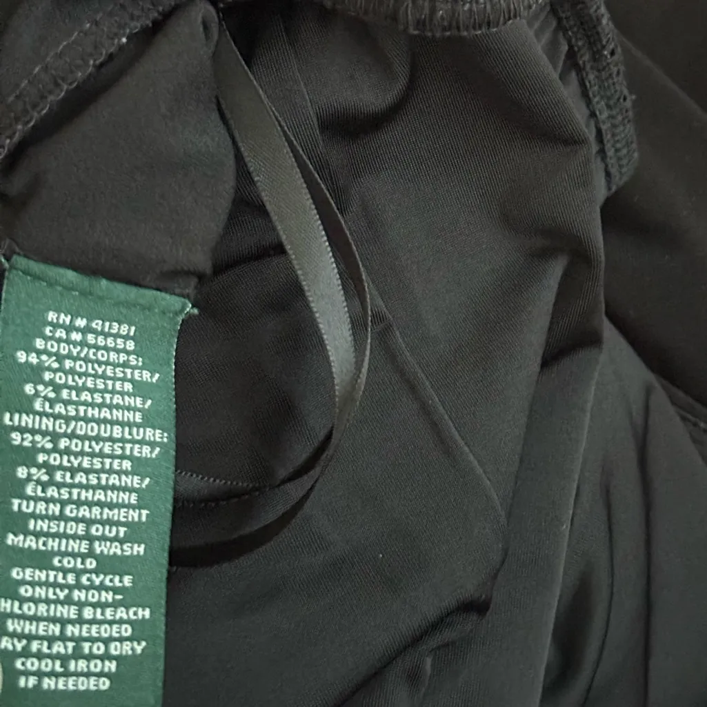 Lauren Ralph Lauren Sleeveless Cropped Wide Leg Tie Waist Jumpsuit | Black | XS - Image 6