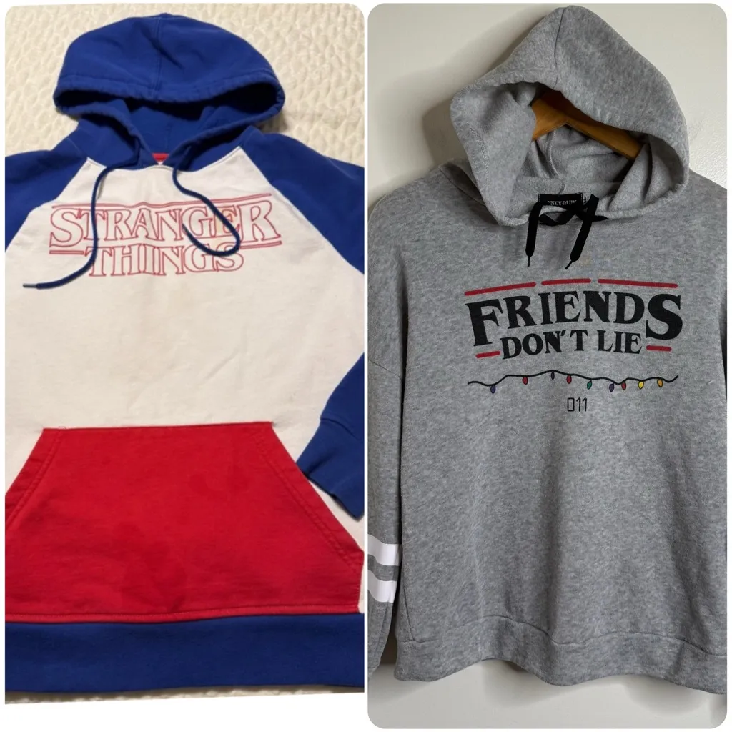 Stranger Things Hoodies Sweatshirts See Measurements Size M - Image 2
