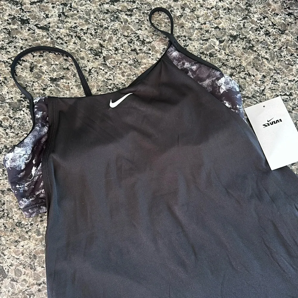 NWT Nike Black Layered Swim Tankini Small - Image 5