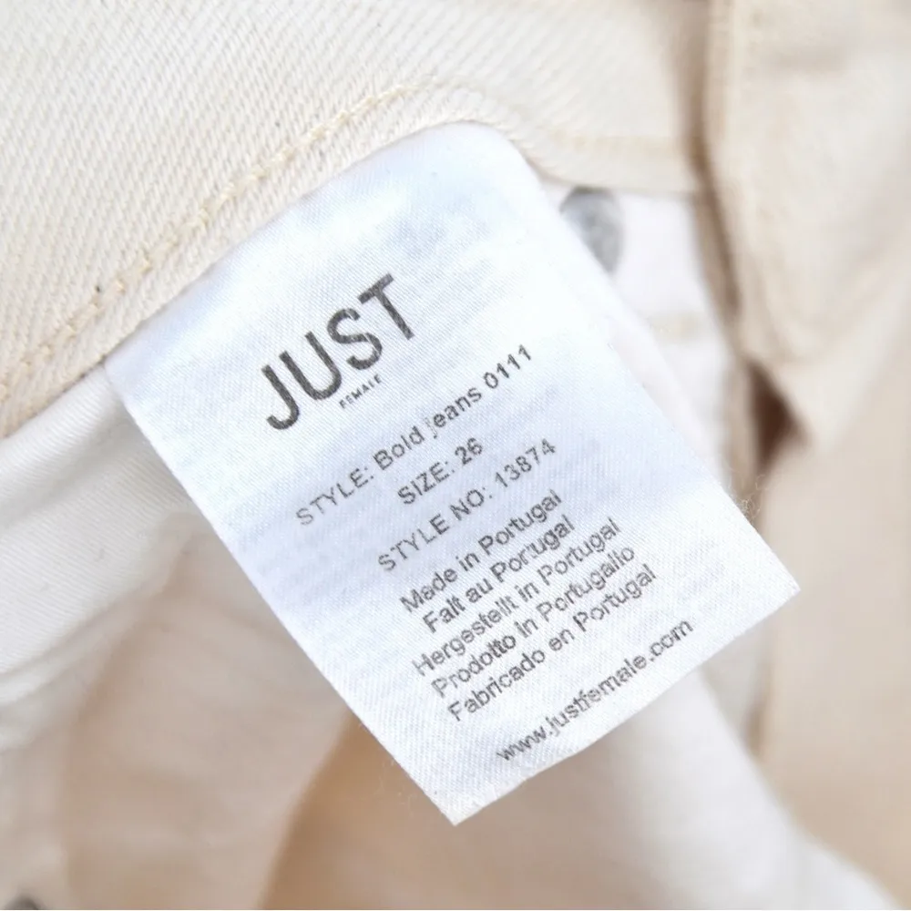 Just Female Bold Barrel Jeans 0111 Carrot Mom High Waisted Off White Women's 26 - Image 7