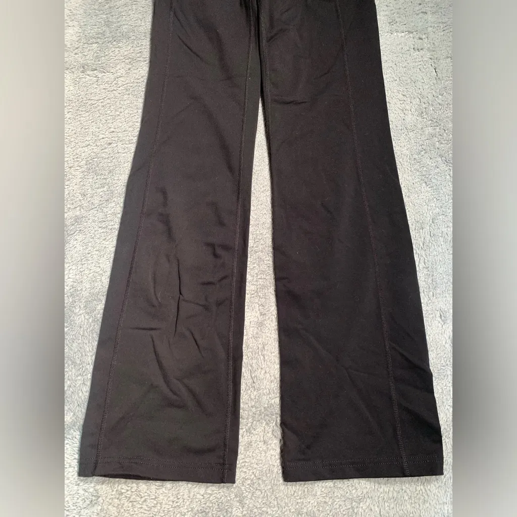 Athleta Black Flared yoga Pants leggings medium - Image 2