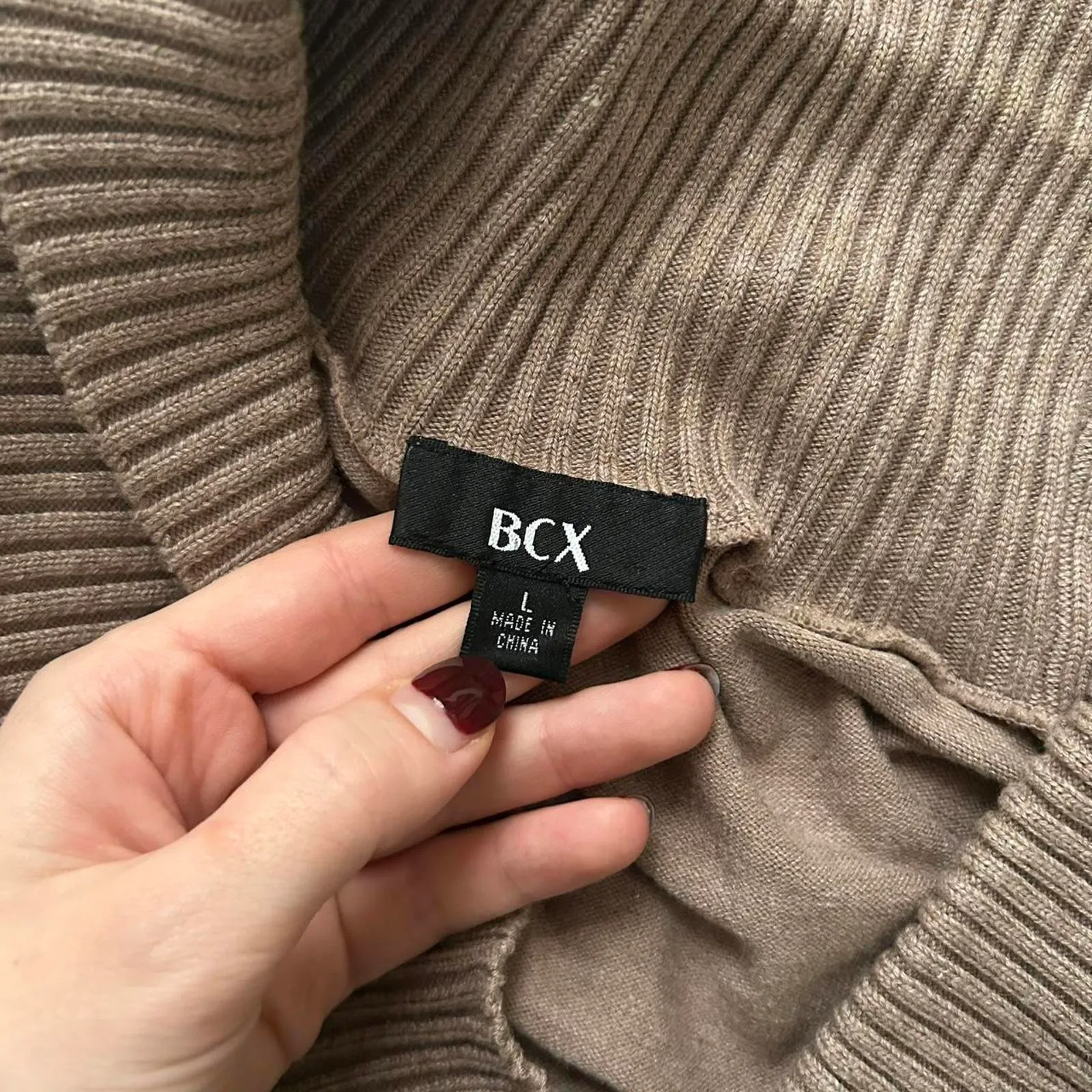 Y2K cross front Brown wrap sweater V - Image 2