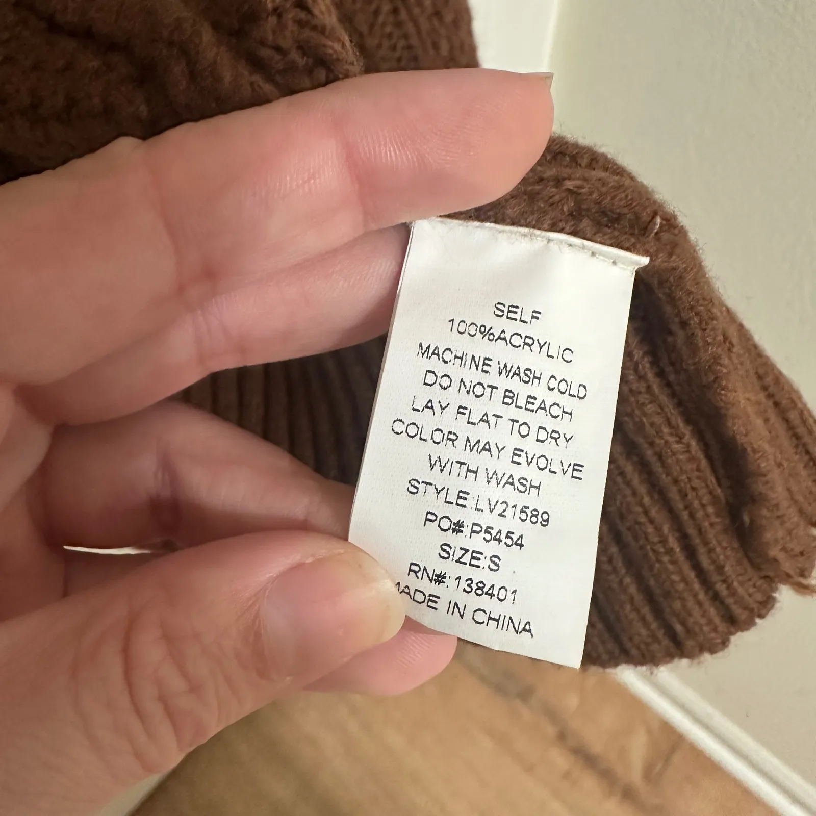 BETSEY'S BOUTIQUE SHOP | Brown Knit Textured Cardigan Sweater - Image 4