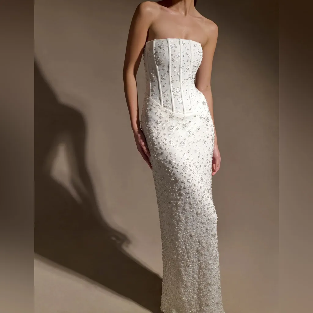 Meshki Gemma
Strapless Embellished Maxi Dress - Ivory - Image 6