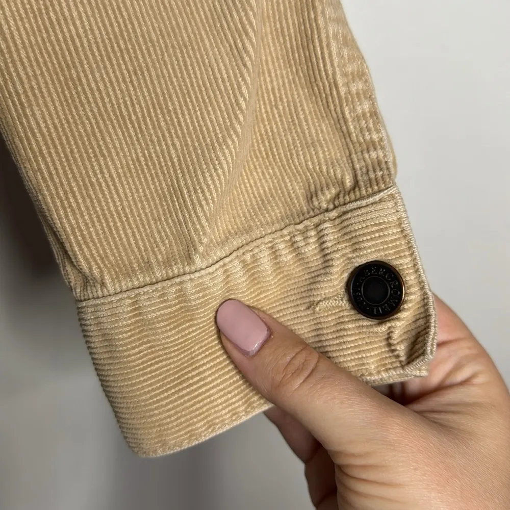 Abercrombie & Fitch Women’s Vintage Cotton Corduroy Jacket Tan Y2K size XS - Image 7