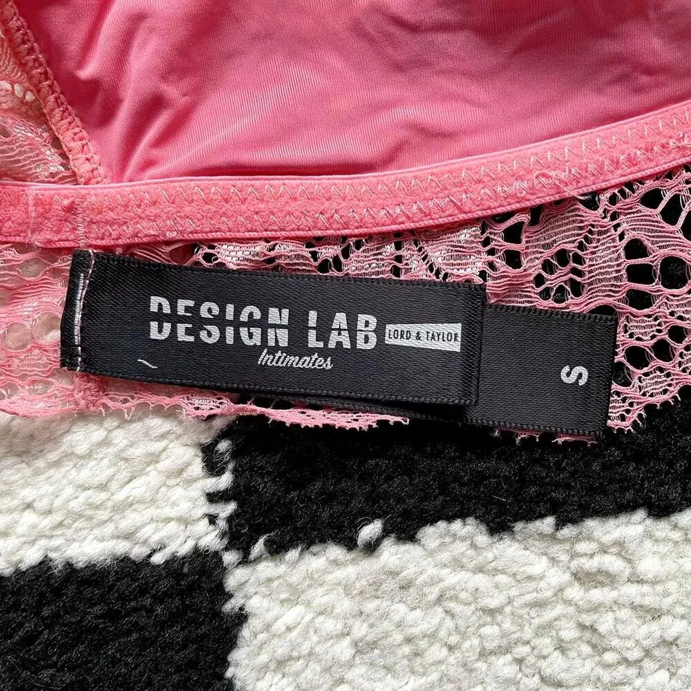 NWT Design Lab Pink Lace Bralette S - Image 3