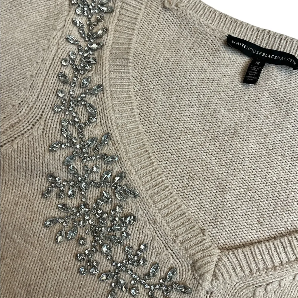 white house black market cream Sweater - Image 3