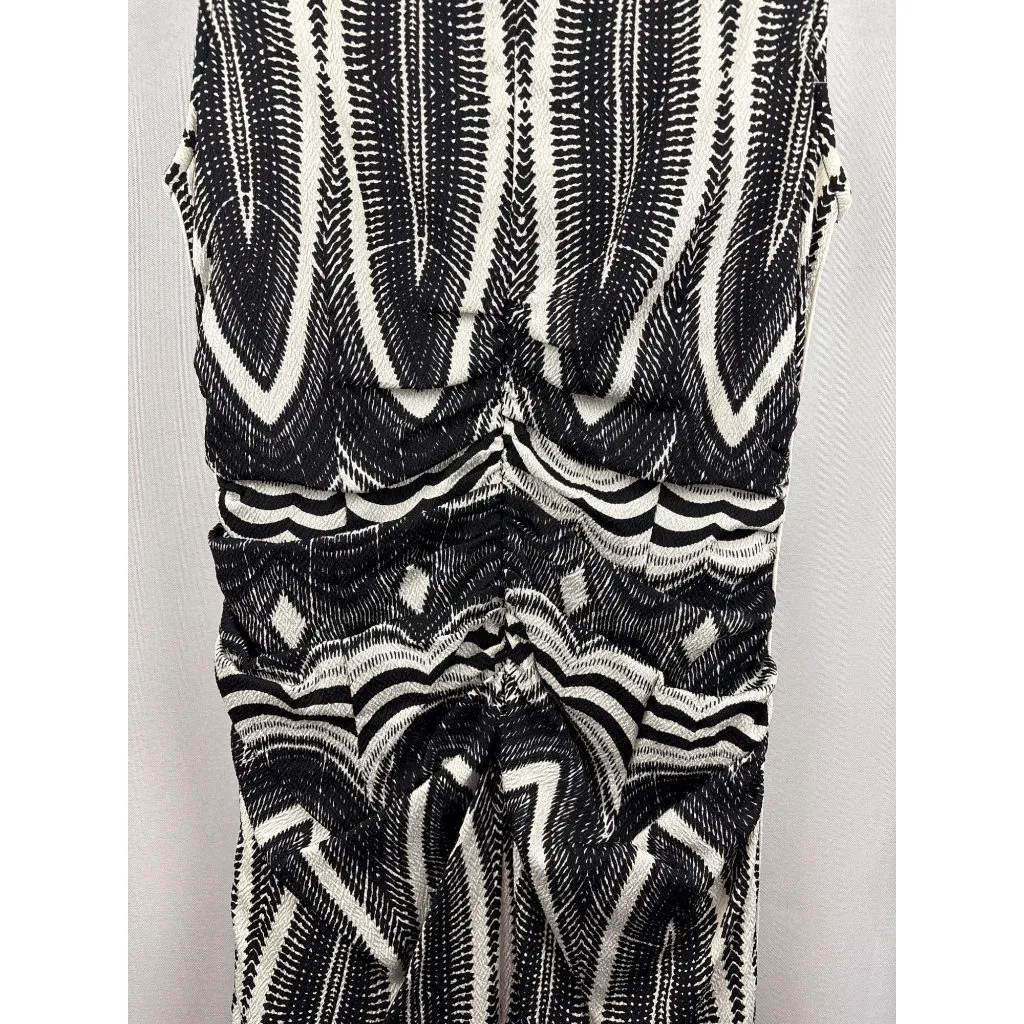 Women’s Tracy Reese Size 10 Black & White Geometric Pattern Tank Dress with a B& - Image 4
