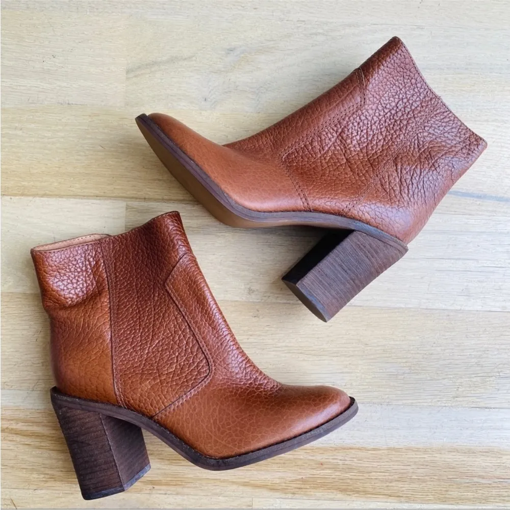 Madewell pebble leather heel ankle booties - Image 2
