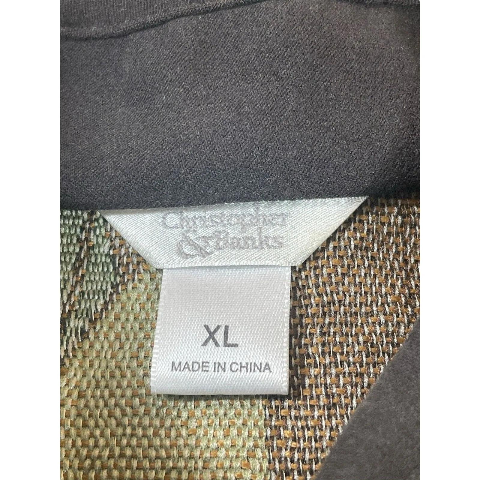 Christopher & Banks Women’s XL Tapestry Zip Up Jacket Patchwork Leaf Fall Tones Green - Image 6